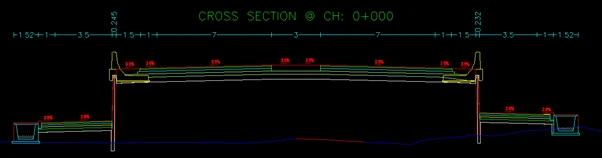 cross section display settings